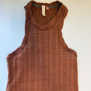 Brown Anthropologie Racerback Tank size S